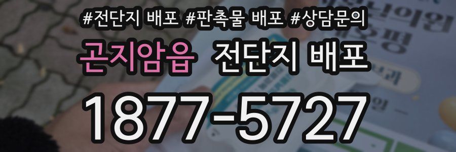 곤지암읍 전단지 배포