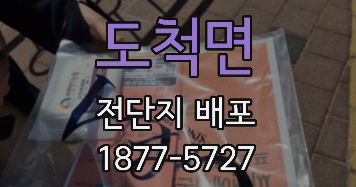 도척면 전단지 배포