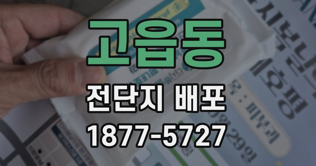 고읍동 전단지 배포