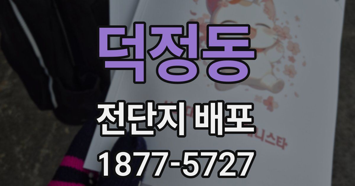 덕정동 전단지 배포