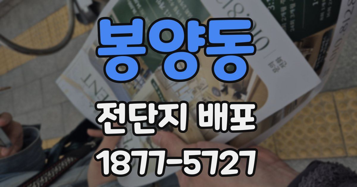 봉양동 전단지 배포