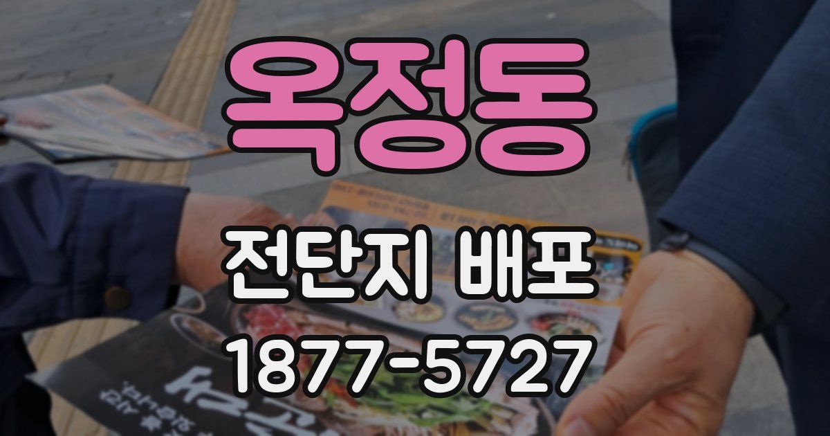 옥정동 전단지 배포