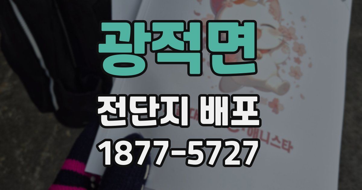 광적면 전단지 배포