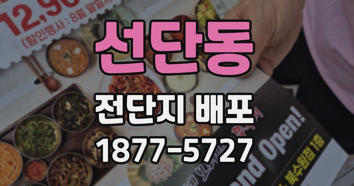 선단동 전단지 배포
