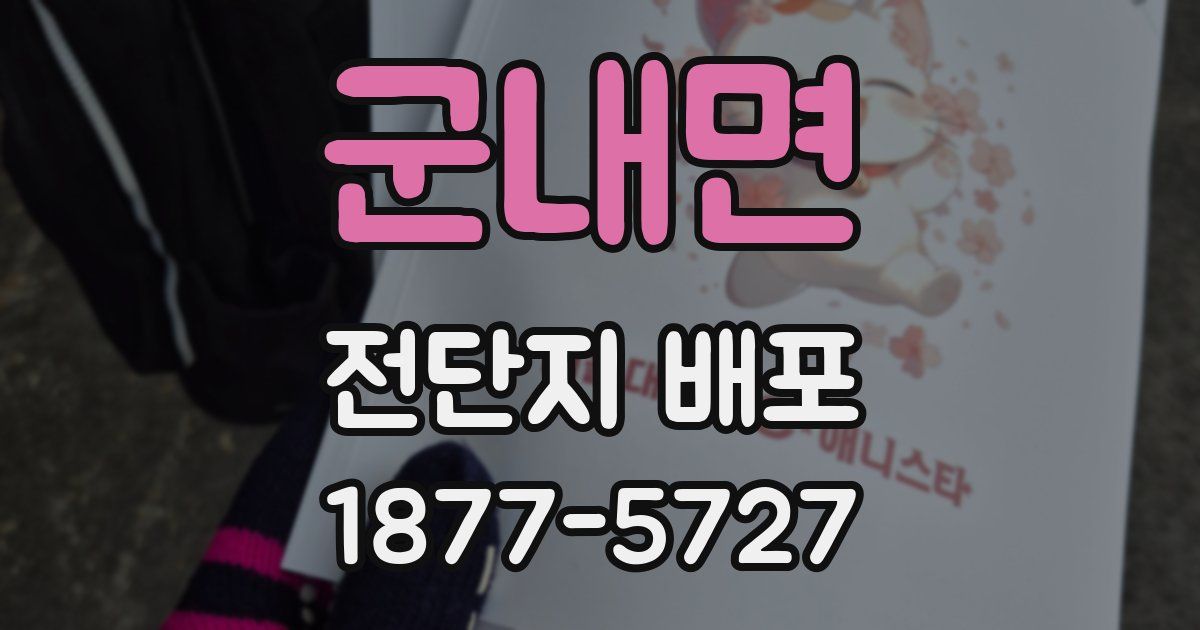 군내면 전단지 배포