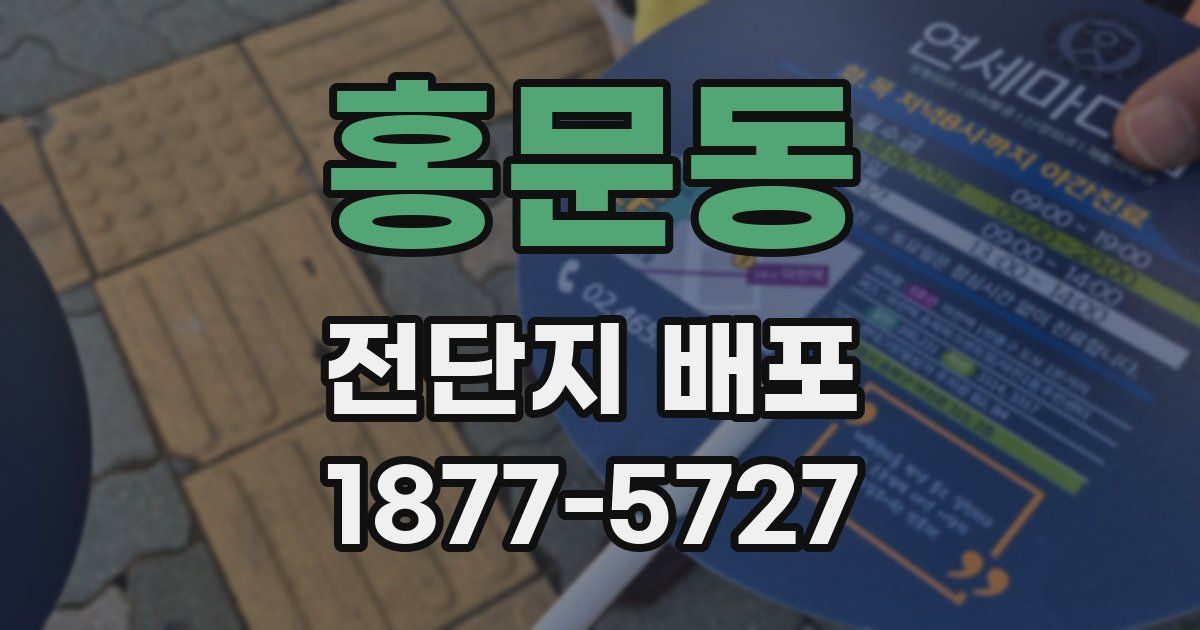 홍문동 전단지 배포