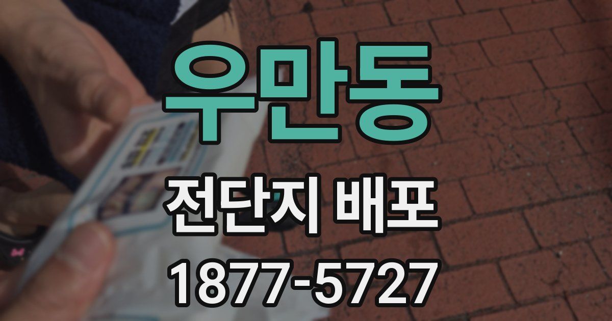 우만동 전단지 배포