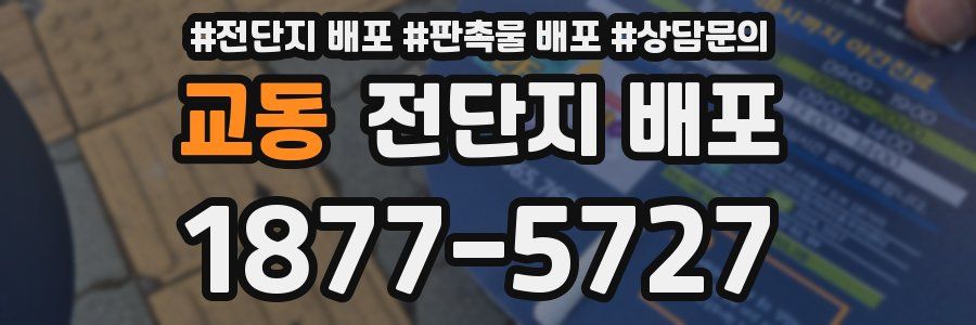 교동 전단지 배포
