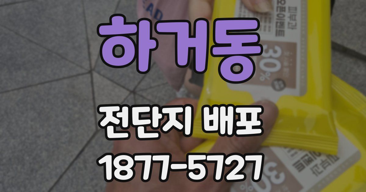 하거동 전단지 배포