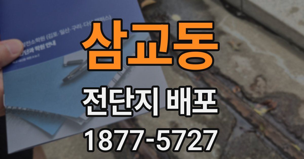 삼교동 전단지 배포