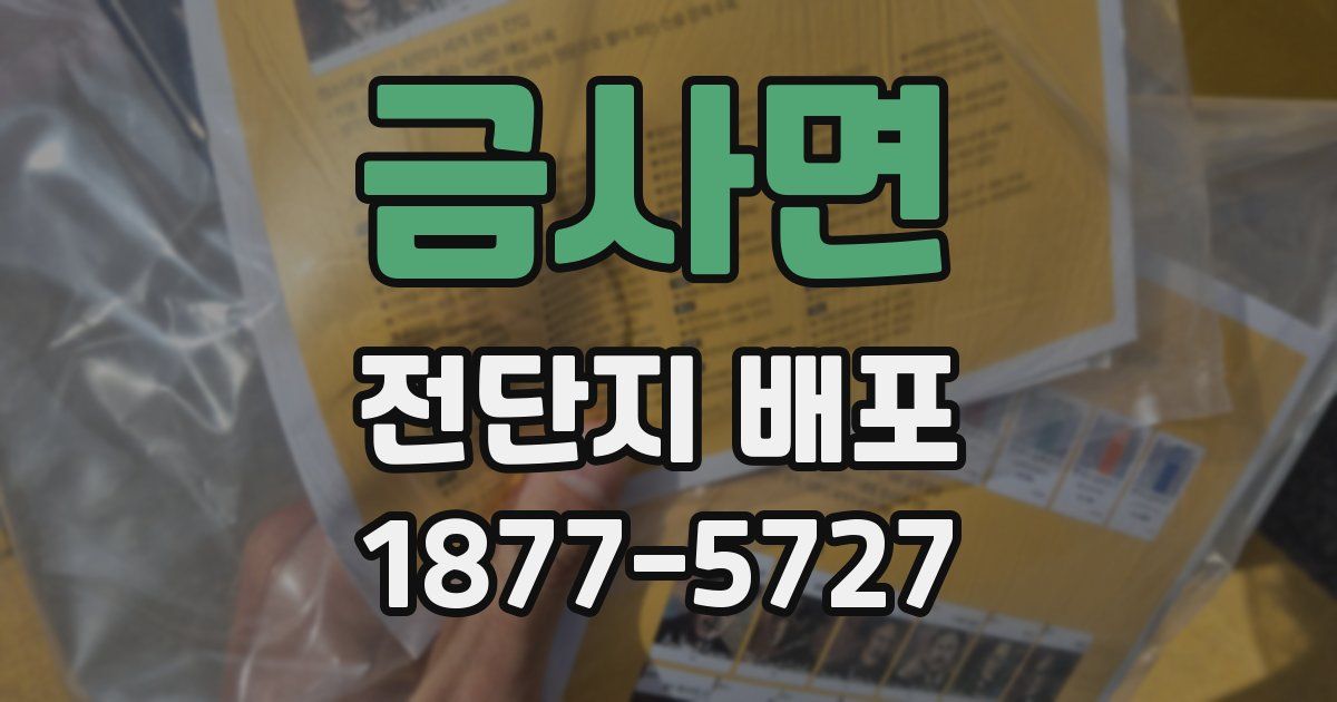 금사면 전단지 배포
