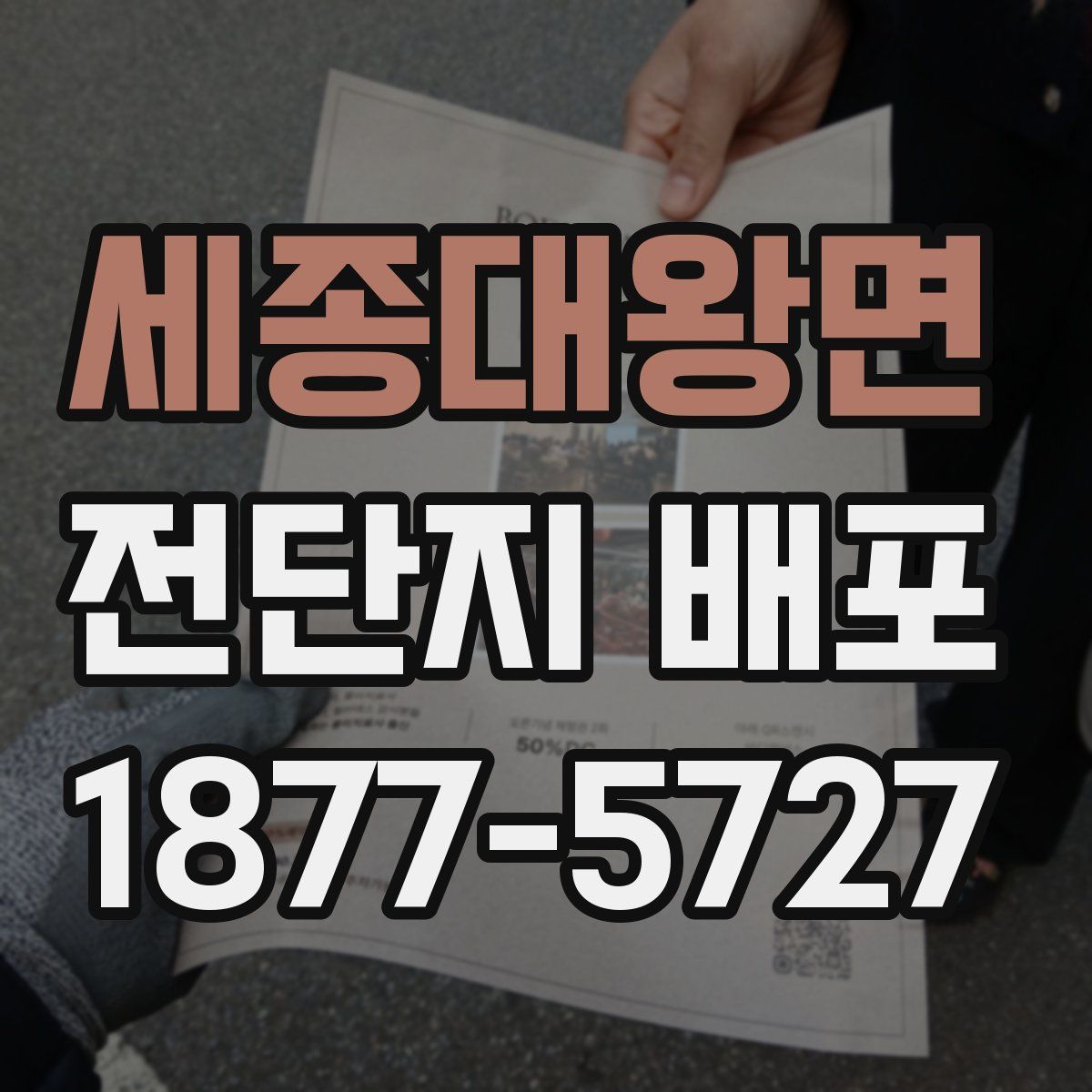 세종대왕면 전단지 배포