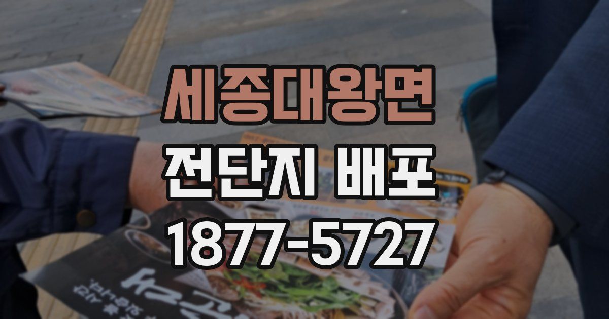 세종대왕면 전단지 배포