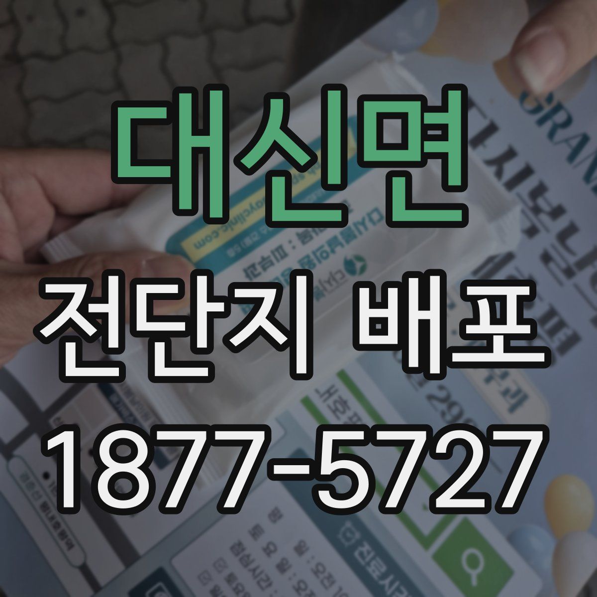 대신면 전단지 배포
