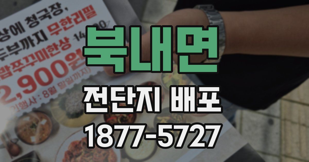 북내면 전단지 배포