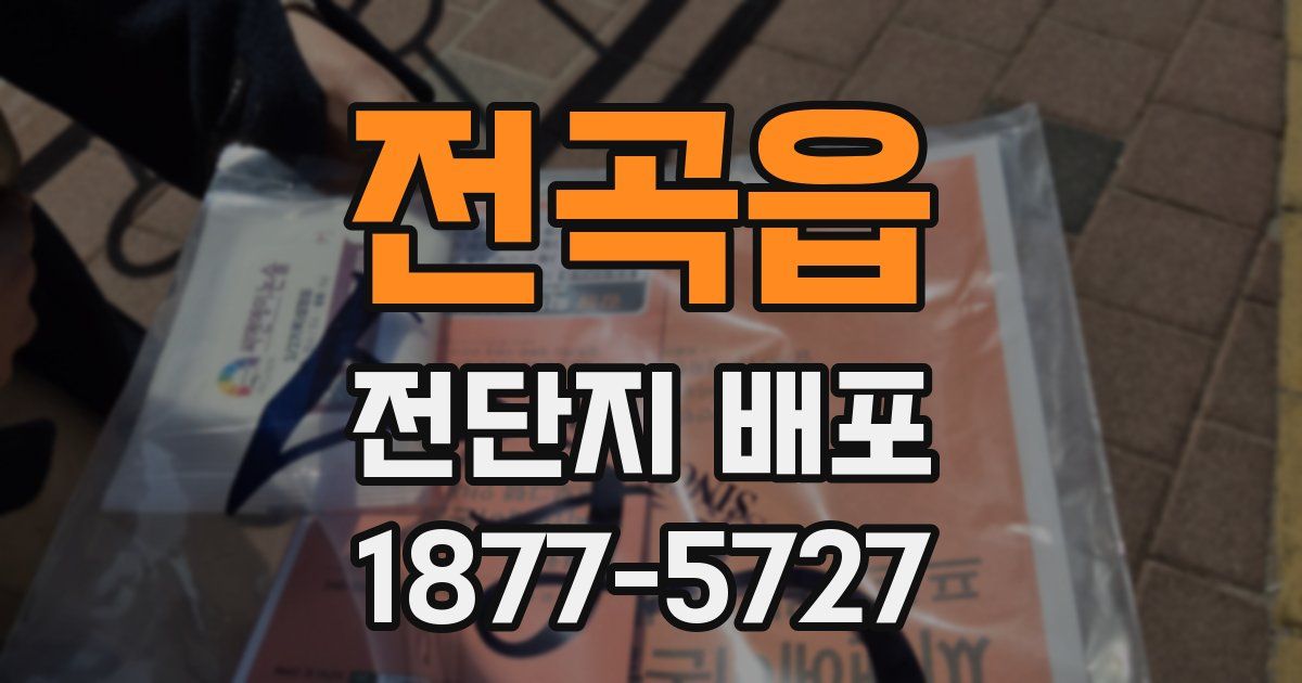전곡읍 전단지 배포