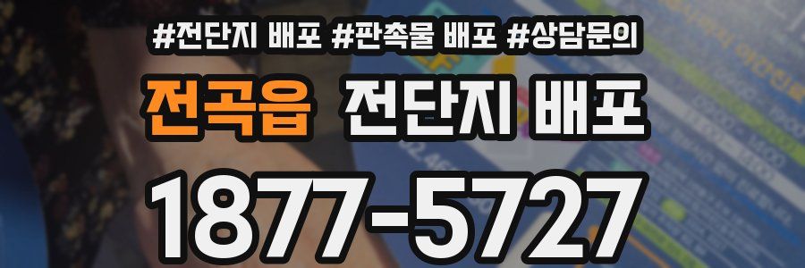 전곡읍 전단지 배포