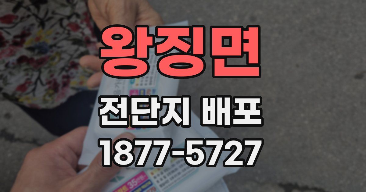 왕징면 전단지 배포
