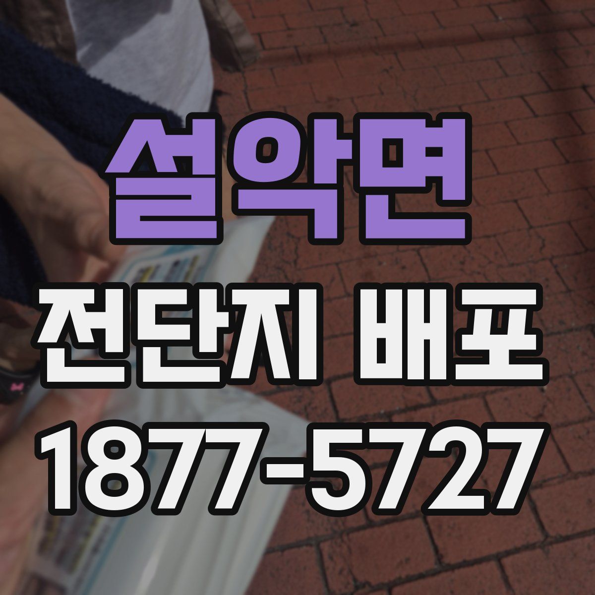 설악면 전단지 배포