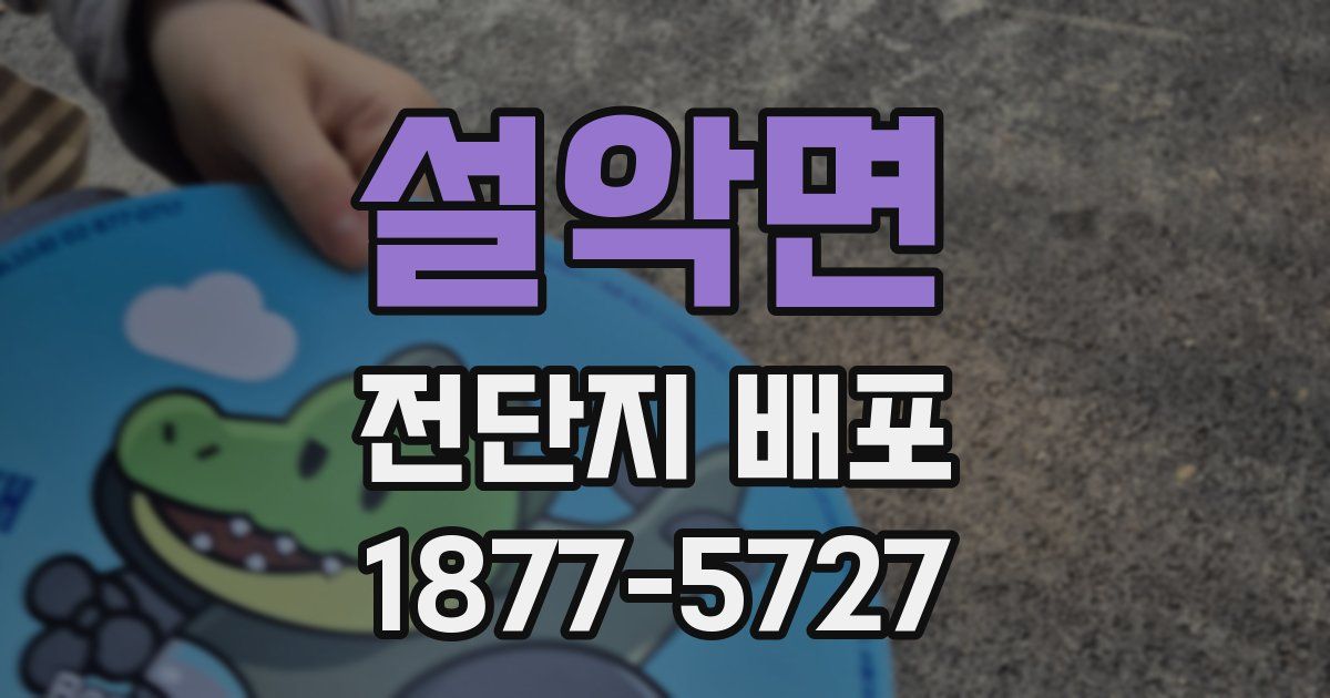 설악면 전단지 배포