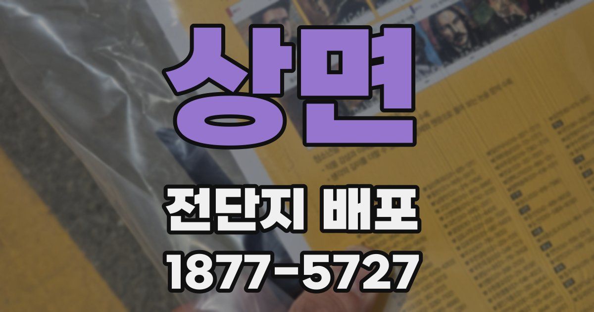 상면 전단지 배포
