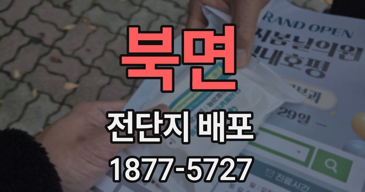 북면 전단지 배포