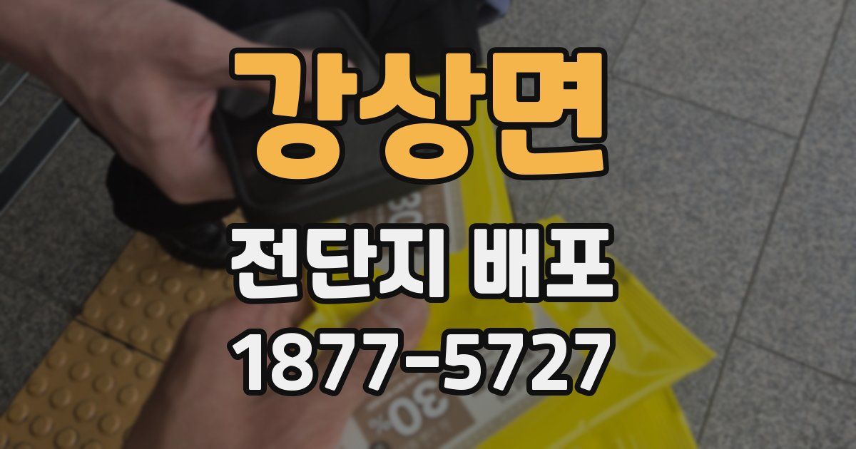 강상면 전단지 배포