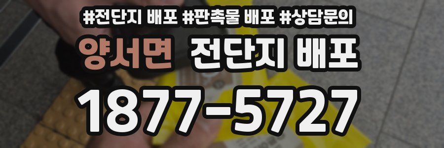 양서면 전단지 배포
