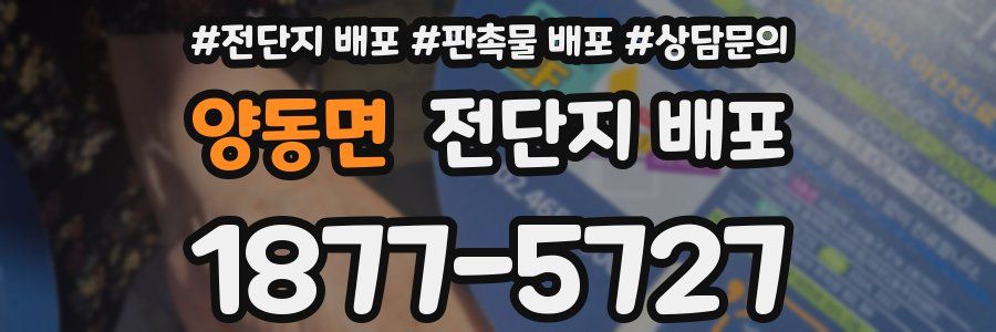 양동면 전단지 배포
