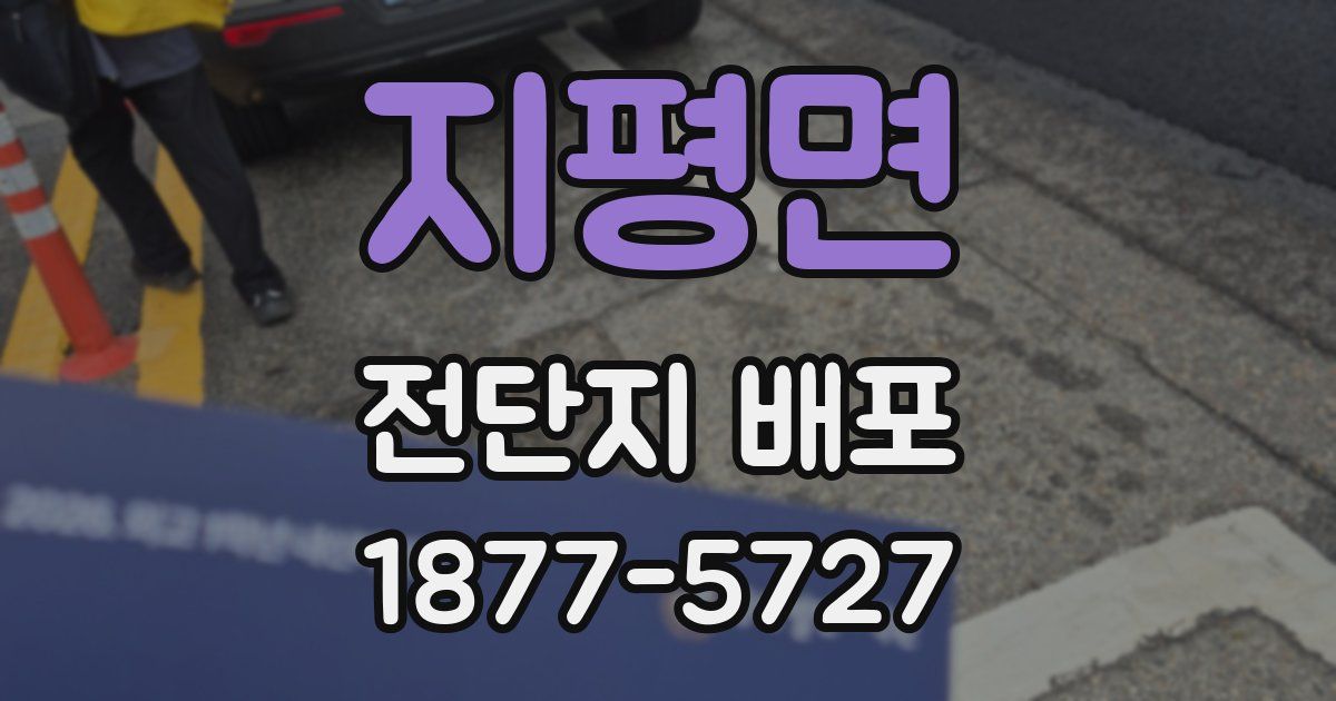 지평면 전단지 배포
