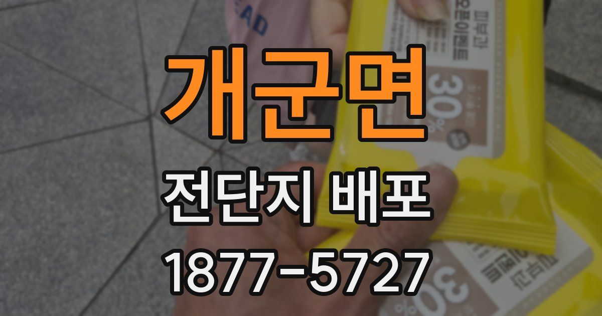 개군면 전단지 배포
