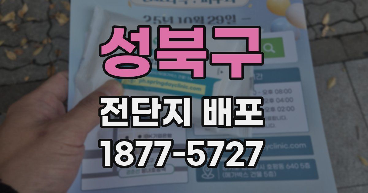 성북구 전단지 배포