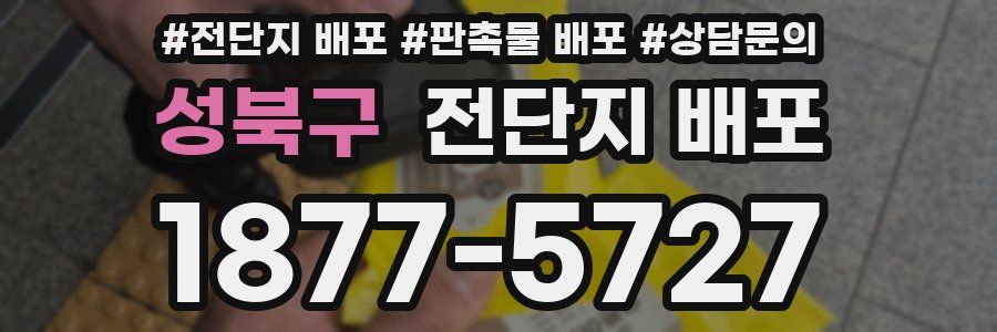 성북구 전단지 배포