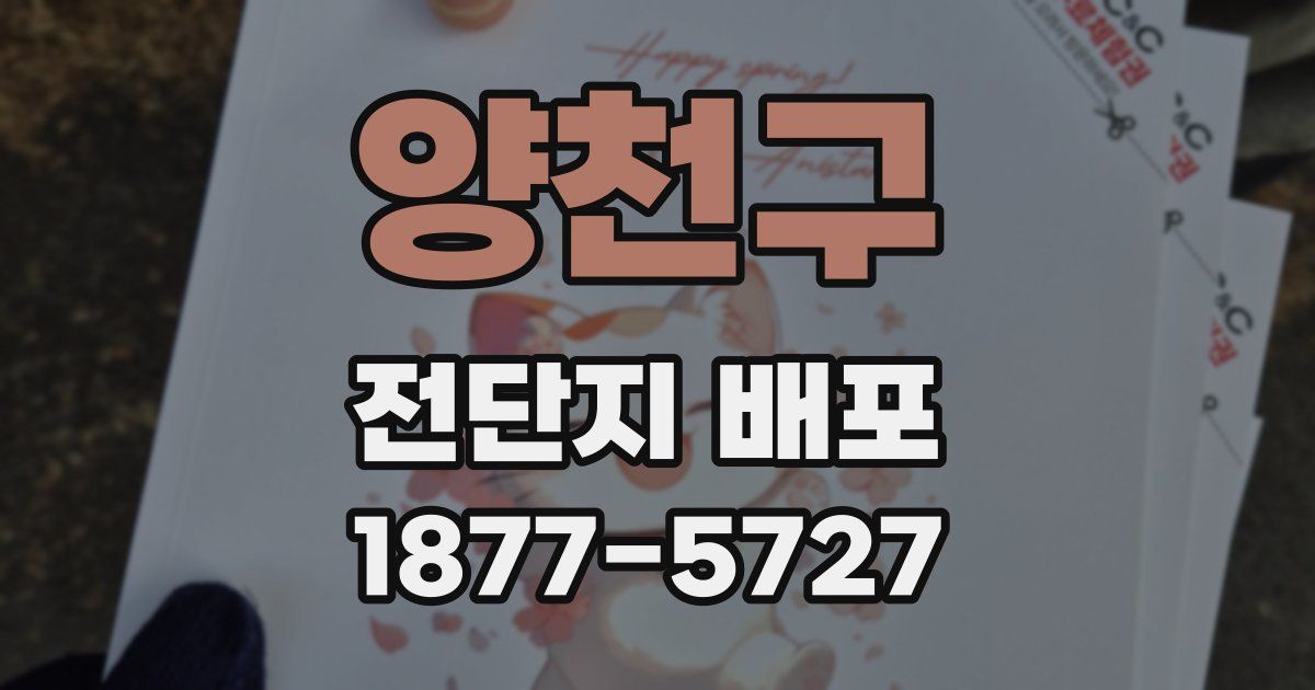 양천구 전단지 배포