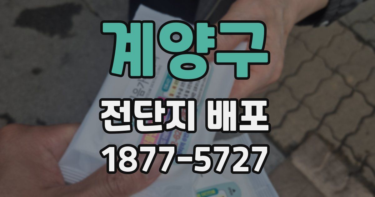 계양구 전단지 배포
