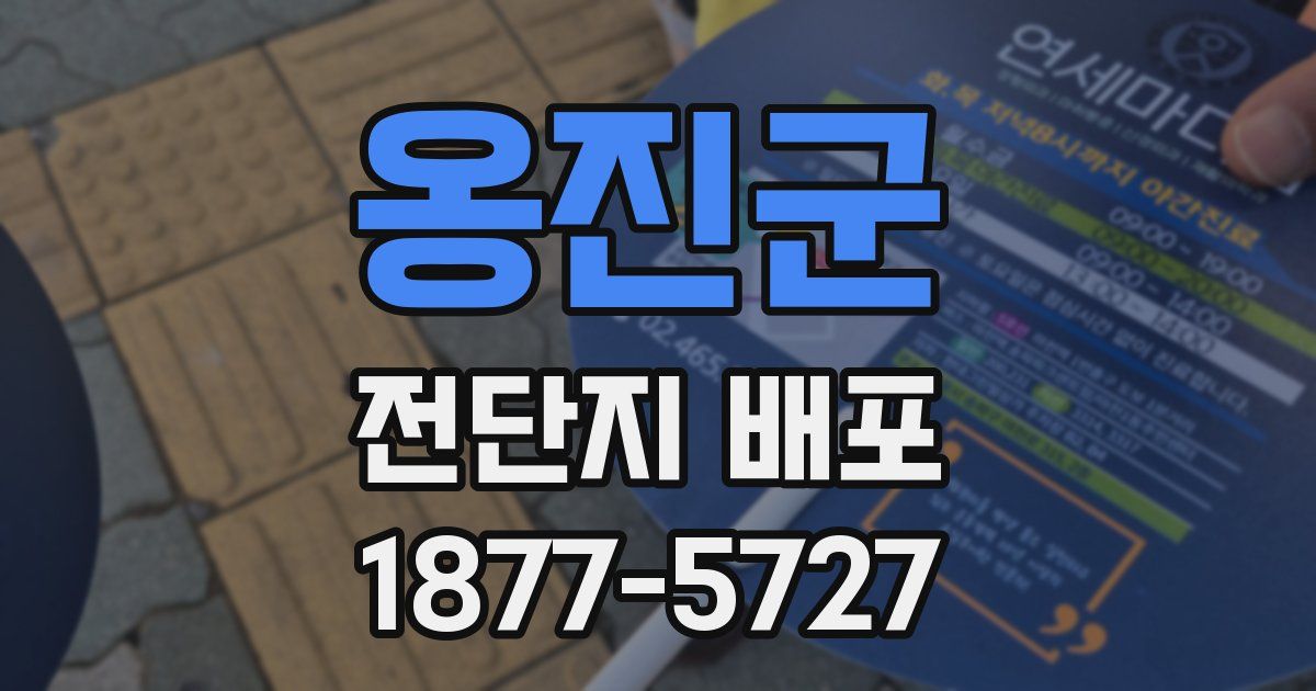 옹진군 전단지 배포