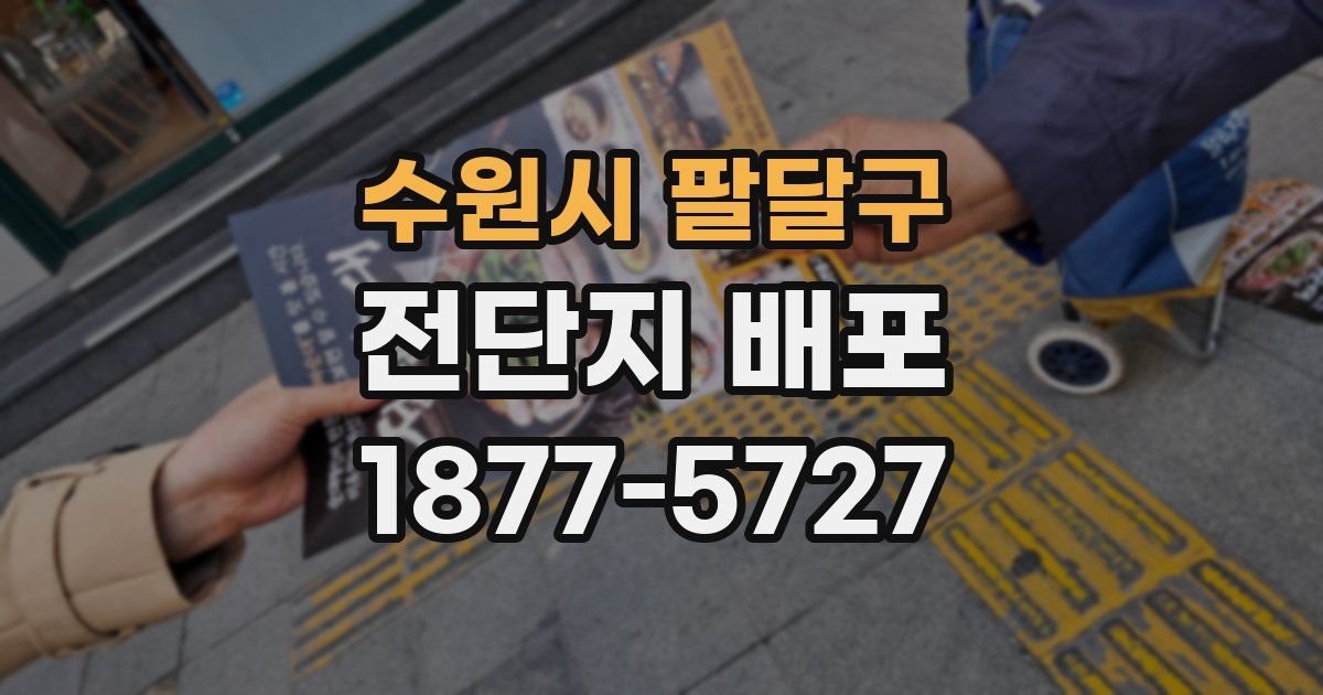수원시 팔달구 전단지 배포