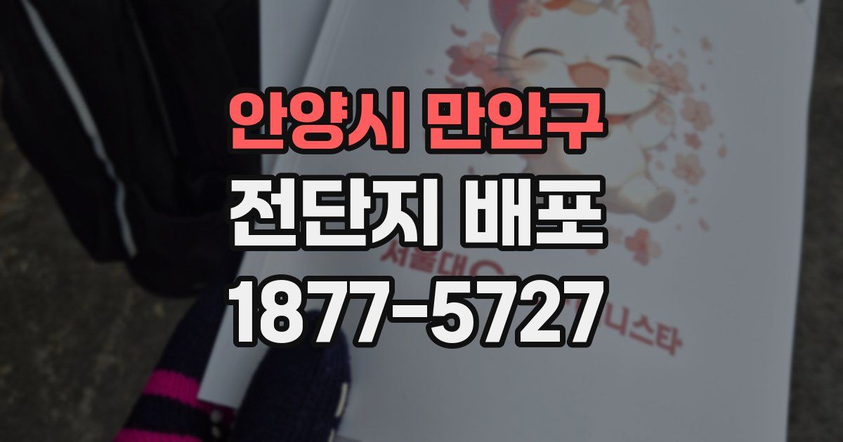 안양시 만안구 전단지 배포