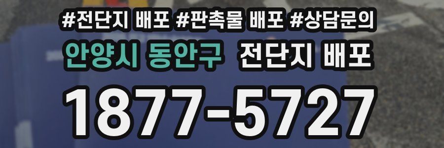 안양시 동안구 전단지 배포