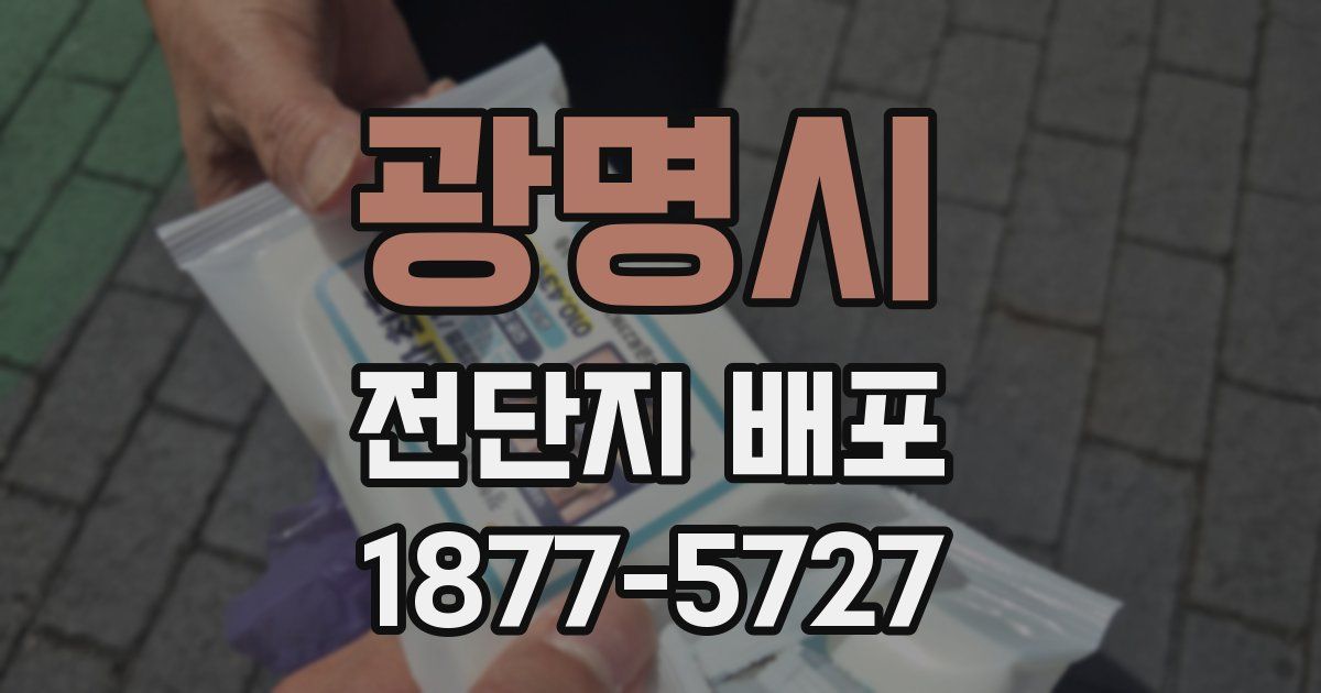 광명시 전단지 배포