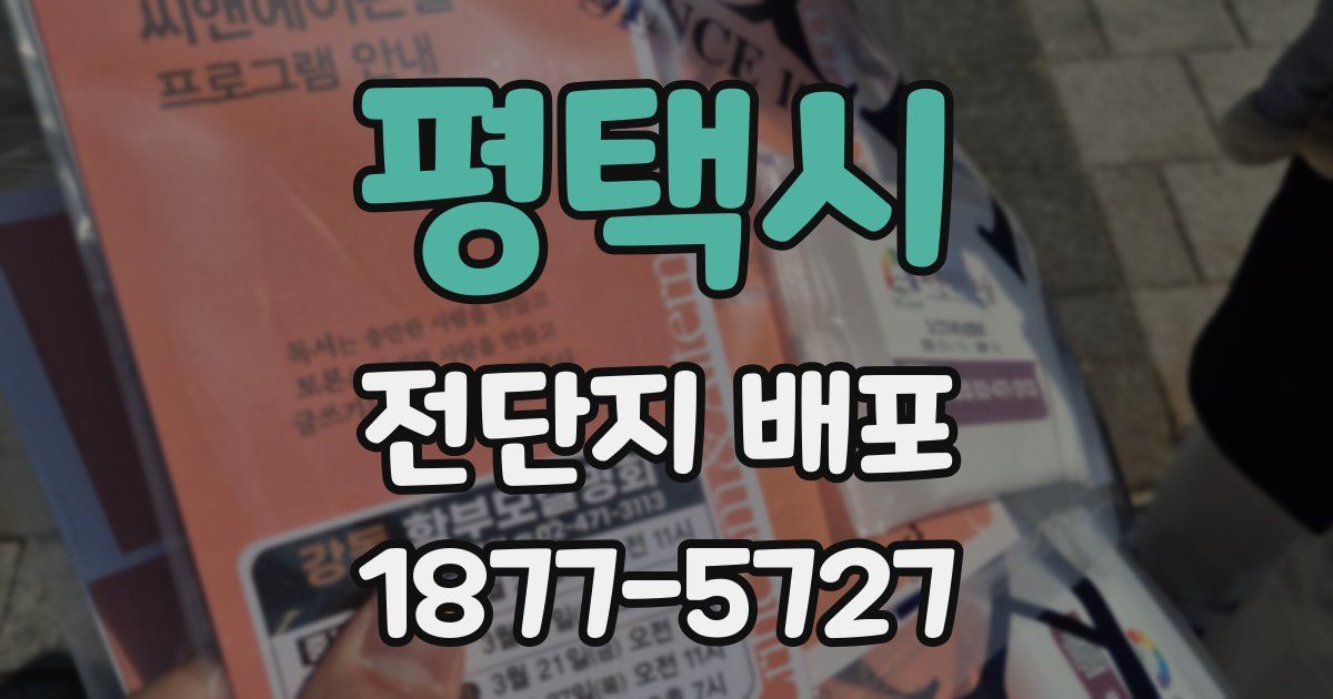 평택시 전단지 배포