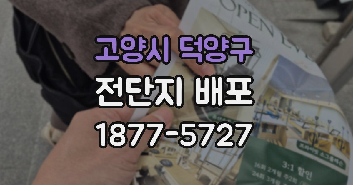 고양시 덕양구 전단지 배포