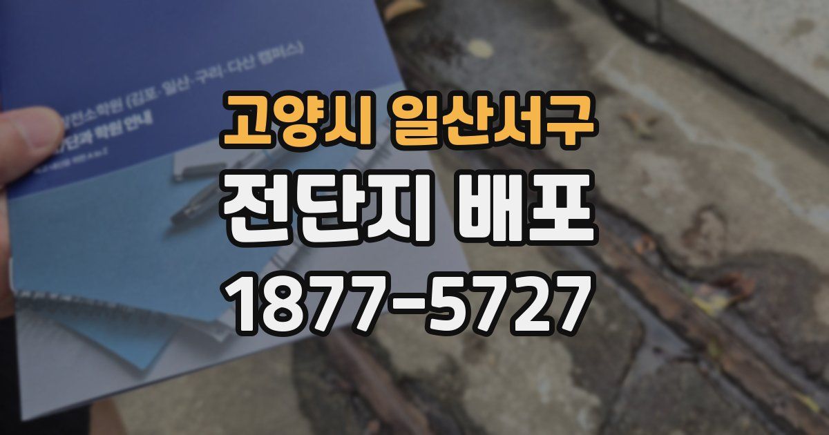 고양시 일산서구 전단지 배포