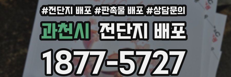 과천시 전단지 배포