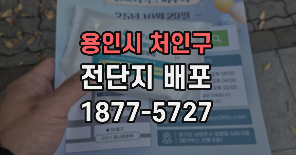 용인시 처인구 전단지 배포