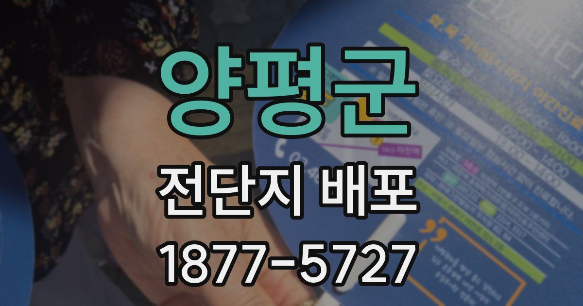 양평군 전단지 배포