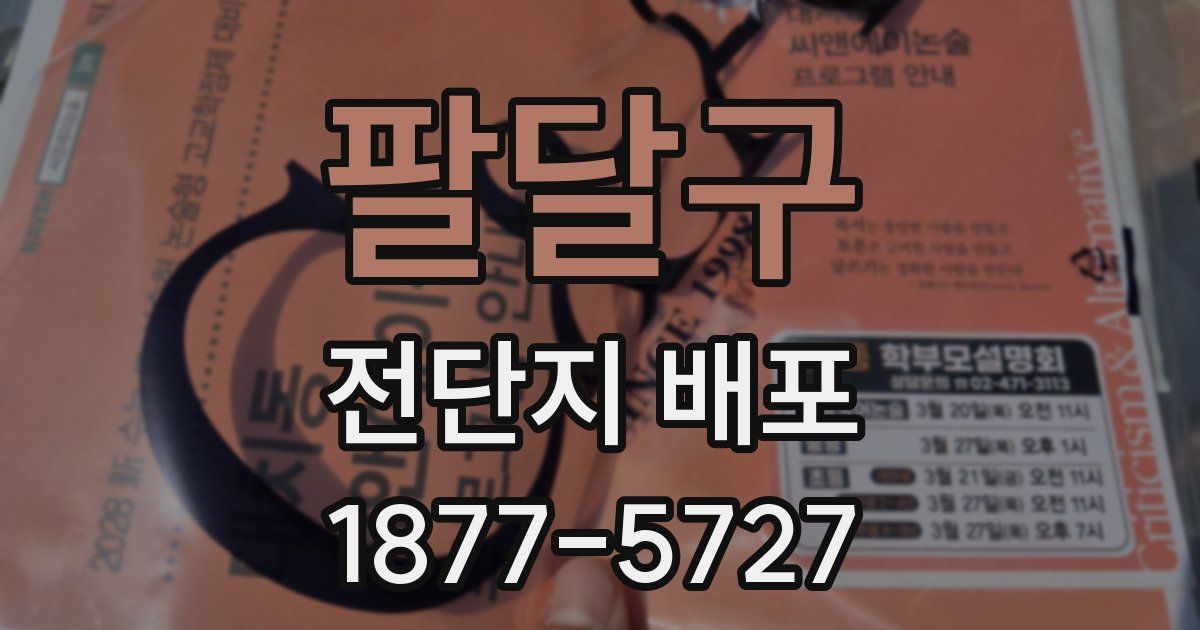 팔달구 전단지 배포