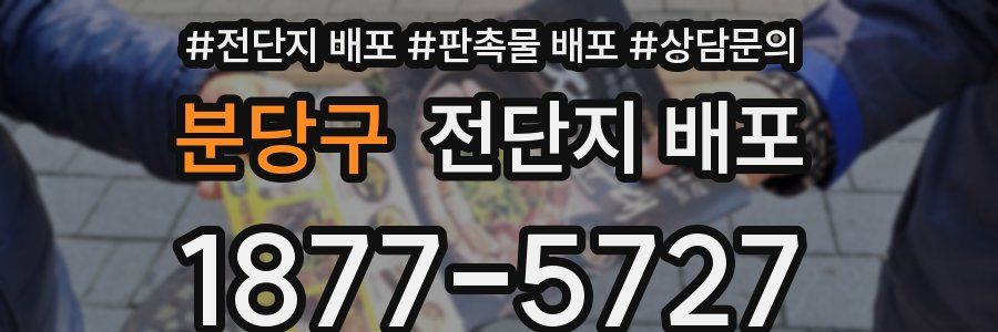 분당구 전단지 배포