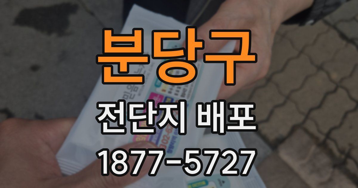 분당구 전단지 배포