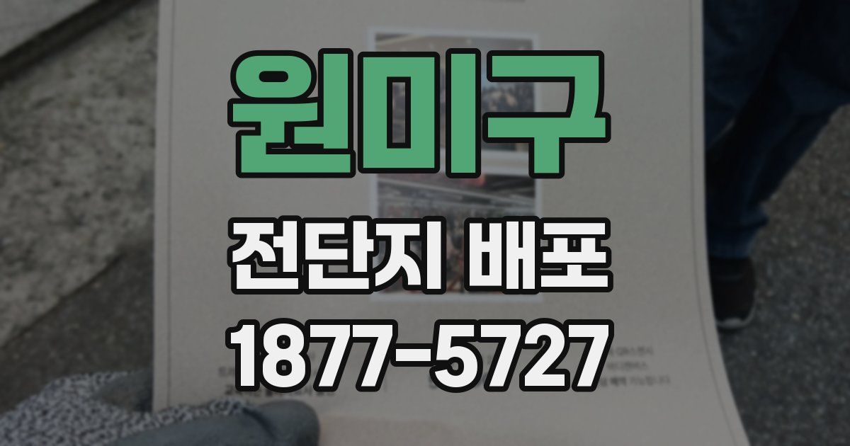 원미구 전단지 배포
